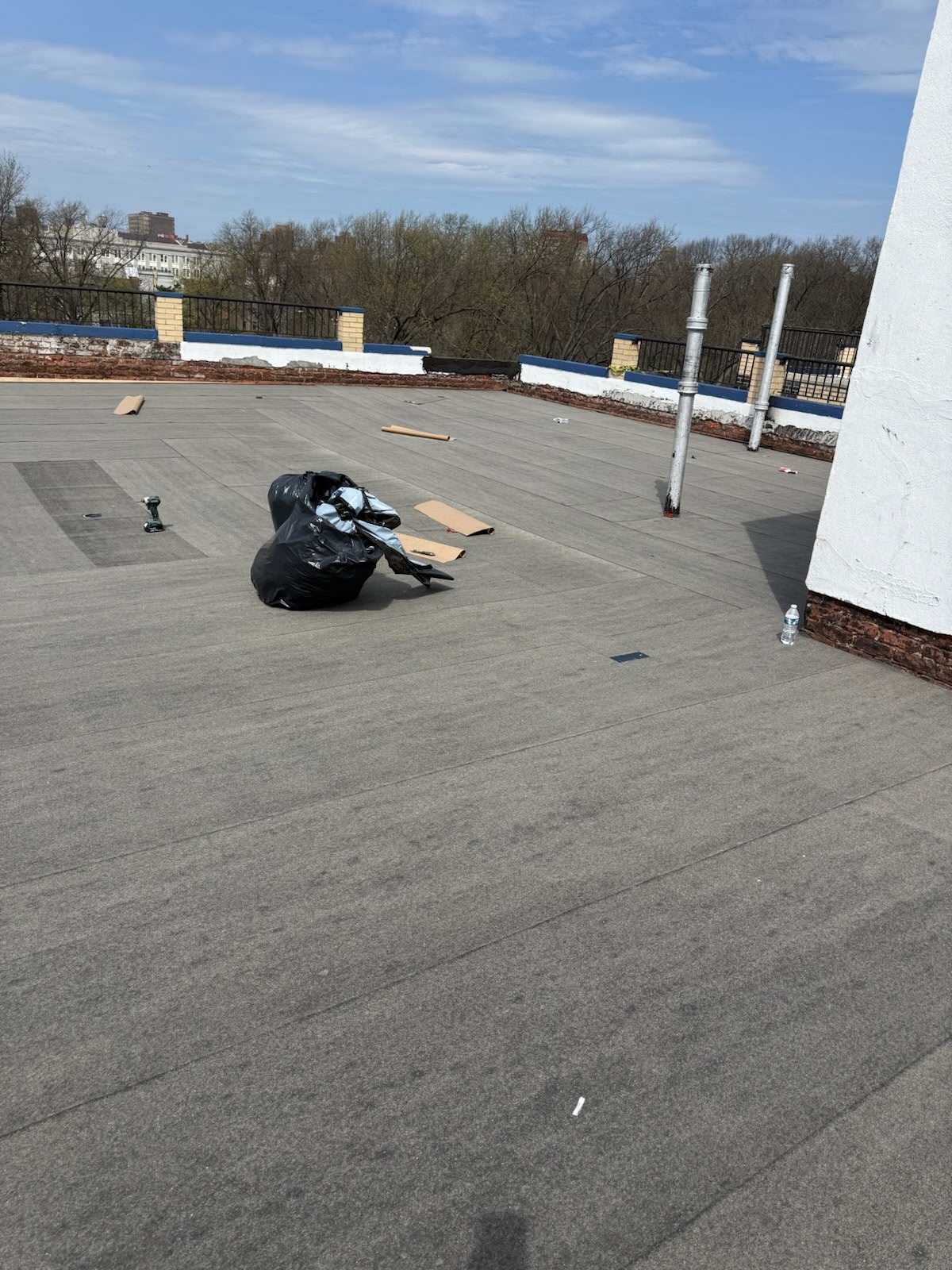 Completed roof areas restored for long-term weather protection
